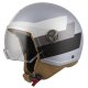 Casco nzi jet ZETA 2 BANDI PALE TITANIUM&BLACK MATT