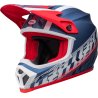 Casco BELL MX-9 Mips Offset - Mate Metallic Blue/Blanco