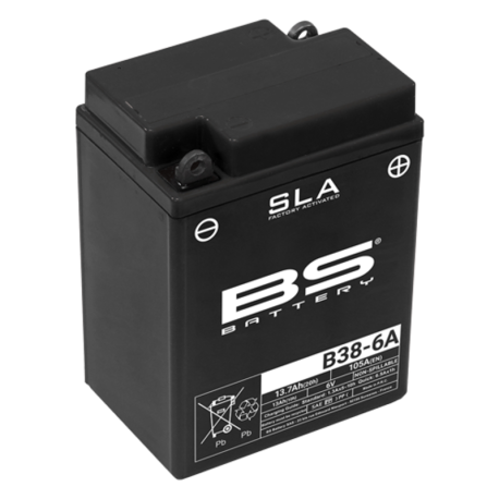 Bateria BS BATTERY SLA sin mantenimiento activada de fábrica - B38-6A