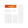 Kit adhesivos protectores cuadro ALGIS texture M LINES blanco