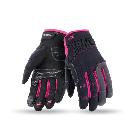 GUANTES SEVENTY VERANO C50 VERANO LADY NEGRO-ROSA