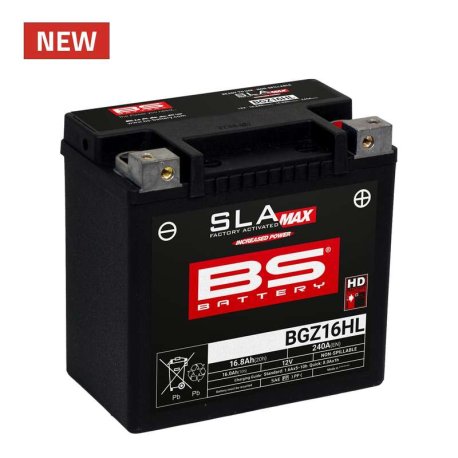 Batería BS BATTERY SLA Max sin mantenimiento activada en fábrica - BGZ16HL