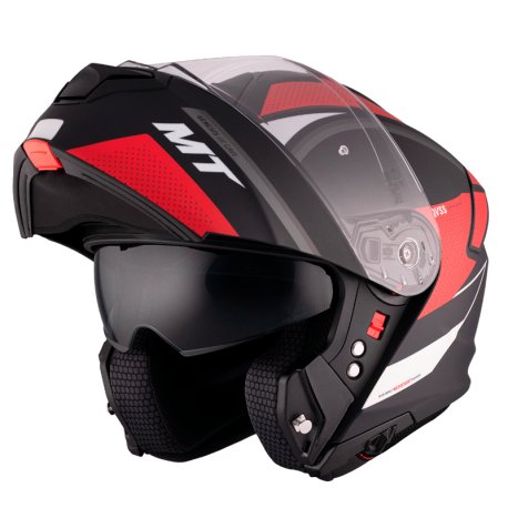 CASCO MT MODULAR GENESIS CAVE ROJO MATE-NEGRO