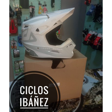 liquidacion casco answer ar3 vortex blanco-gris talla L