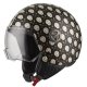 LIQUIDACION Casco jet nzi ZETA 2 FLOR BLACK MATT TALLA S