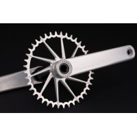 BIELAS GARBARUK ROAD/GRAVEL CRANKSET (170MM, SILVER, BLACK)