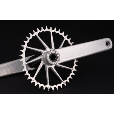 BIELAS GARBARUK ROAD/GRAVEL CRANKSET (170MM, SILVER, BLACK)