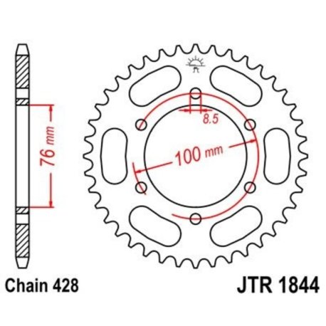 Corona JT R1844 de acero con 40 dientes