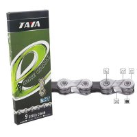 CADENA TAYA 9 VEL E-BIKE 1/2"X5/64"" 126L PLATA/NEGRO