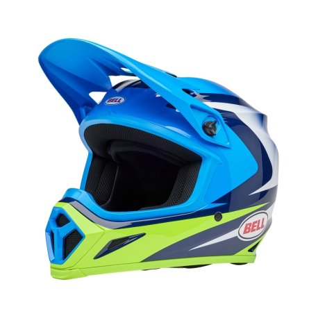 Casco BELL MX-9 Mips - Jackal Gloss Blue/Hi-Viz Yellow