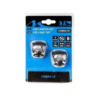 LUZ BICI KIT DELANTERA Y TRASERA SILICONA COBRA NEGRO