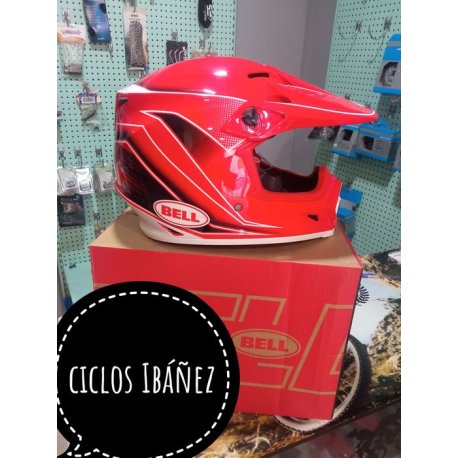 En stock Casco BELL MX-9 Mips - Zone Gloss Red talla M (Entrega 24-48 horas laborables)