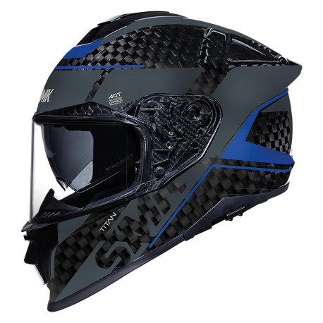 casco integral SMK TITAN CARBON NERO DECORADO BRILLO (GL256)