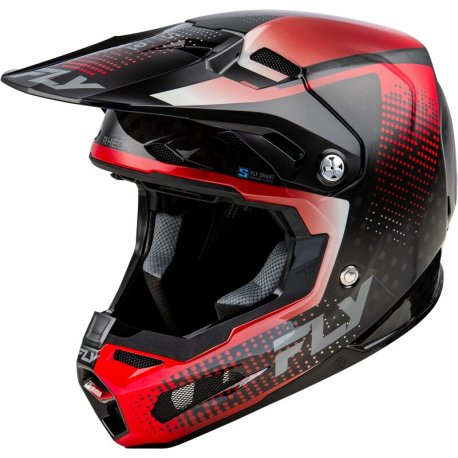 Casco FLY RACING Formula S Carbon Protocol - Carbono negro / Rojo