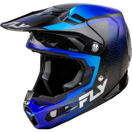 Casco FLY RACING Formula S Carbon Protocol - Carbono negro / Azul