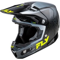 Casco FLY RACING Formula S Carbon Protocol - Carbono negro / Gris / Hi-Vis