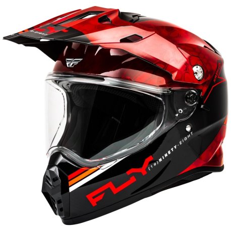 Casco FLY RACING Trekker Krypyek Conceal - Rojo / Negro