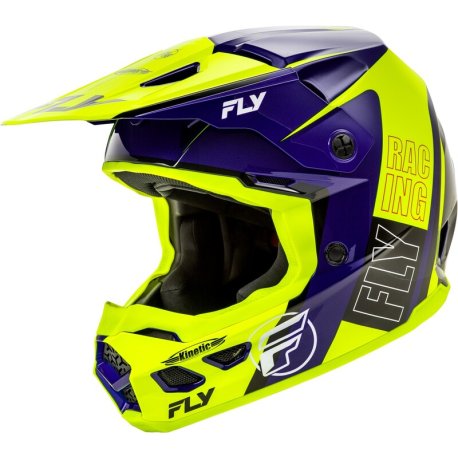 Casco FLY RACING Kinetic Rally - Hi-Vis / Azul / Negro