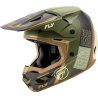 Casco FLY RACING Kinetic Rally - Matte Moss Grey / Caqui / Off-White