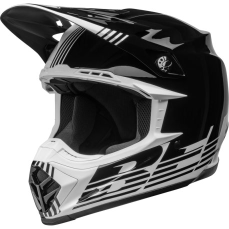 black friday Casco BELL MOTO-9 MIPS LOUVER Negro/Blanco, 60-61 / Talla XL