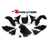 RACETECH Revolution Plastic Kit + Gas Tank Black Yamaha YZ125/250