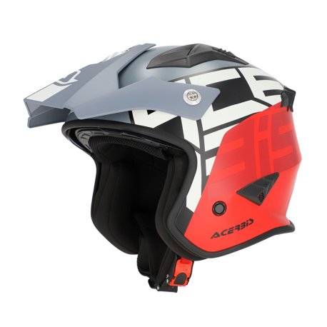 CASCO ACERBIS TRIAL ARIA GRAPHIC GRIS-ROJO