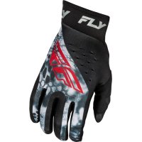 Guantes FLY RACING Pro Lite Kryptek - Negro / Rojo / Gris