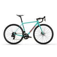 Bicicleta carretera mendiz F8SL.05 Turquesa mate-rojo