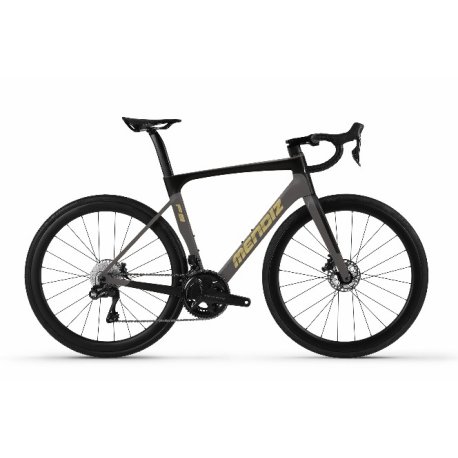 bicicleta carretera mendiz f9.05 105 di2 gris plomo mate-oro