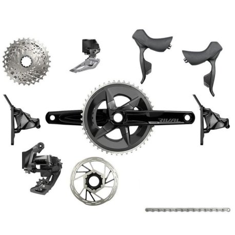 Grupo completo Sram Rival AXS 12v 2x12 bielas 170mm