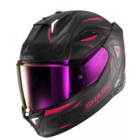 CASCO SHARK INTEGRAL SKWAL I3 LINIK negro mate-fucsia