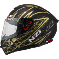 Casco NZI TRENDY 2 FLAG BLACK&GOLD MATT