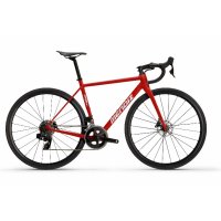 bicicleta carretera mendiz F8SL.02C rojo mate-blanco