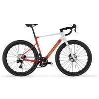 Bicicleta gravel mendiz G12.07 blanco mate-rojo mate